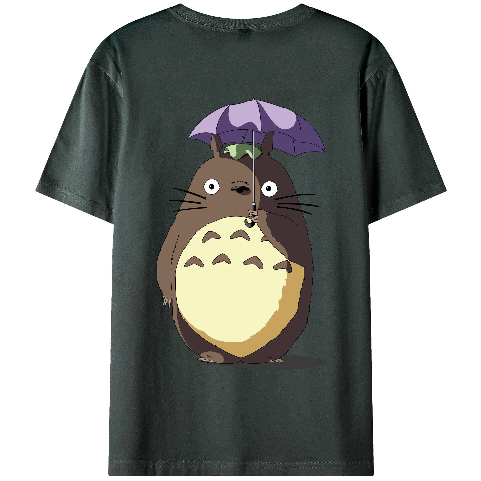 （画像用） となりのトトロ 草壁メイ 草壁サツキ My Neighbor Totoro Satsuki Kusakabe Mei Kusakabe 綿100％ メンズ半袖Tシャツ（バックプリント） 通気性